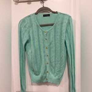 Mint Button-Up Cardigan